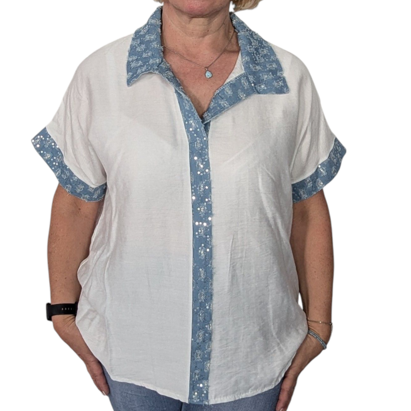 Kurzarm Bluse "Angelina"