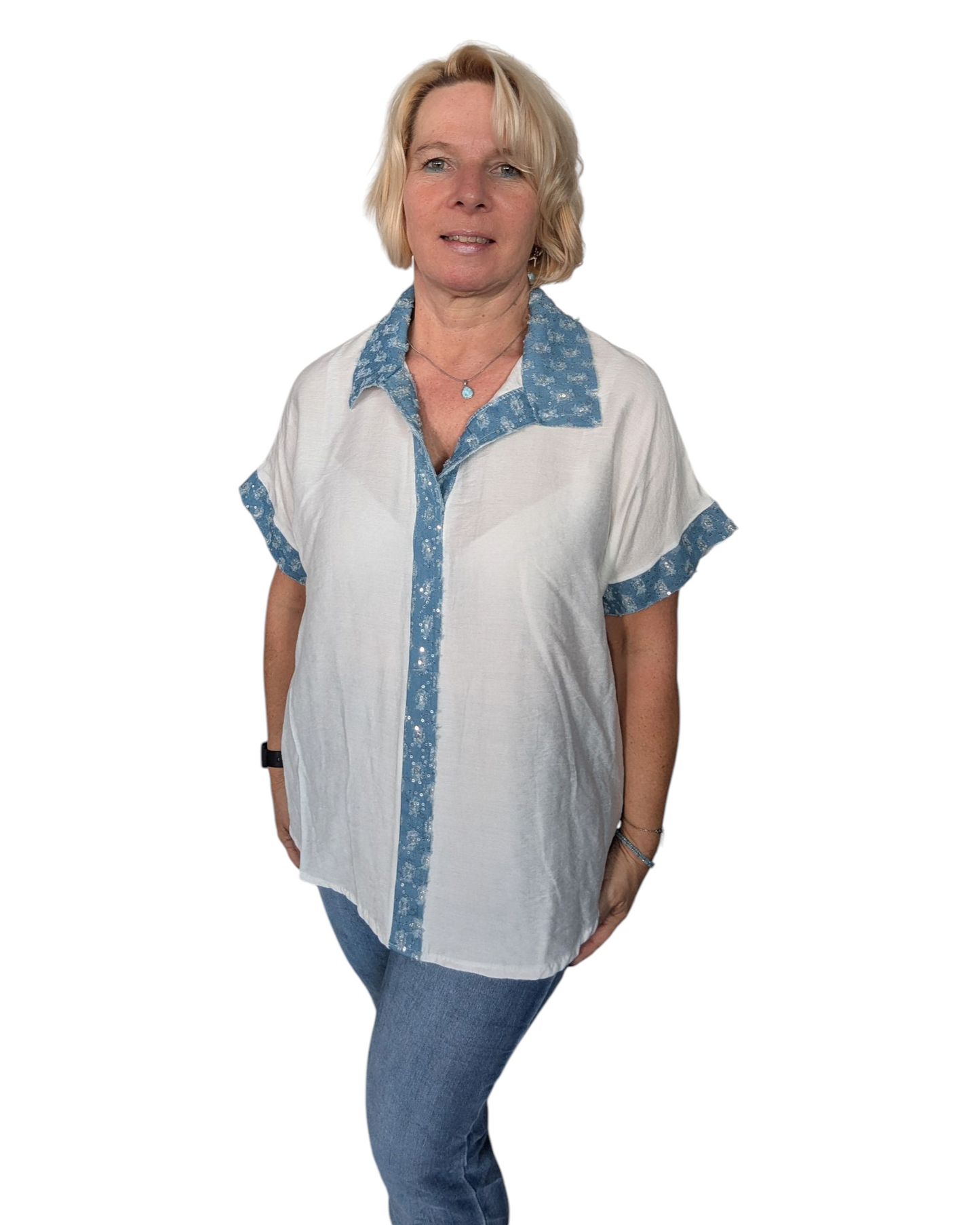 Kurzarm Bluse "Angelina"