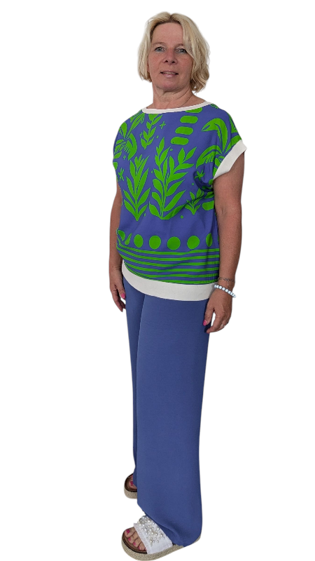 Hose "Palazzo" royalblau