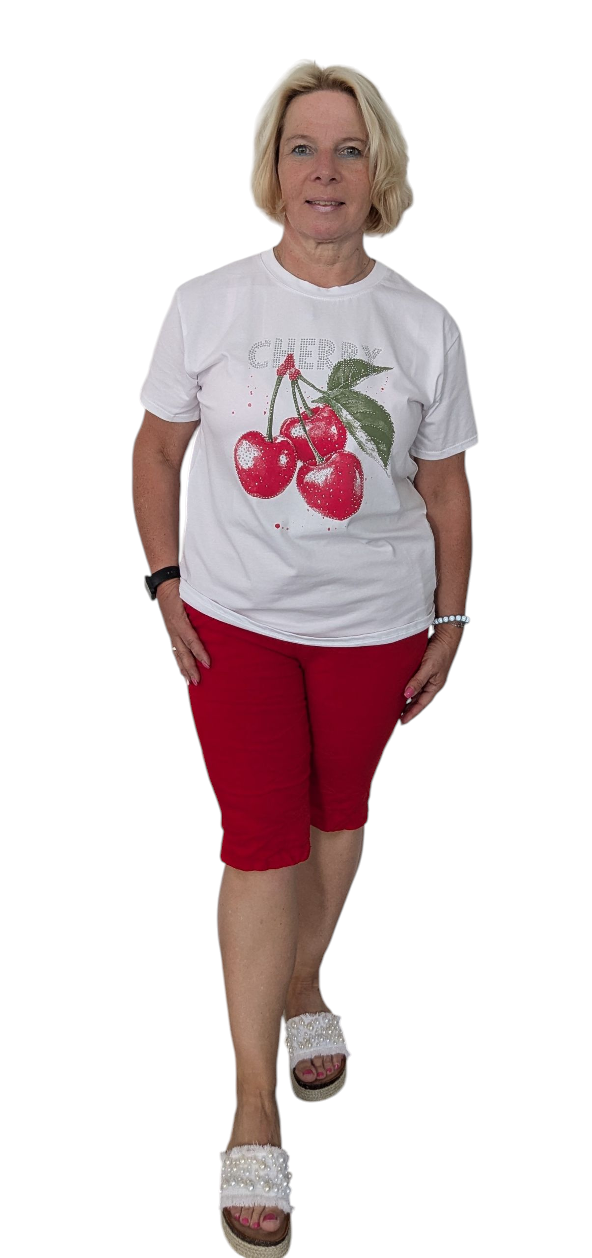 Joggpant "Shorty" rot