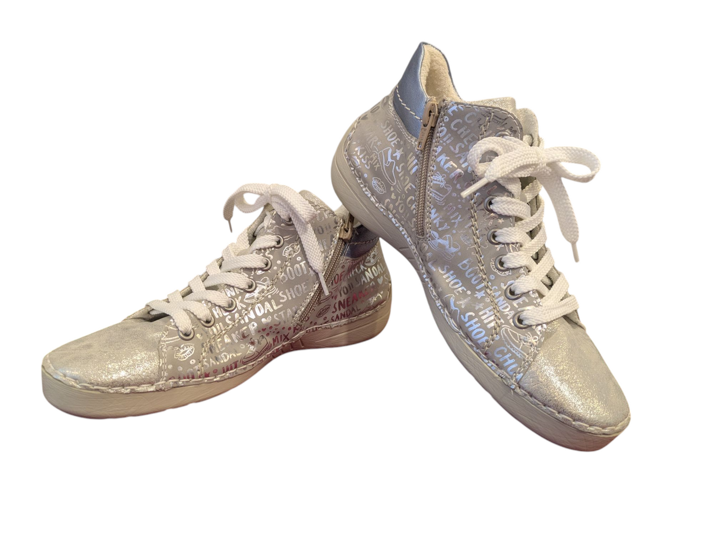 Rieker Damen Sneaker High Top "silver"