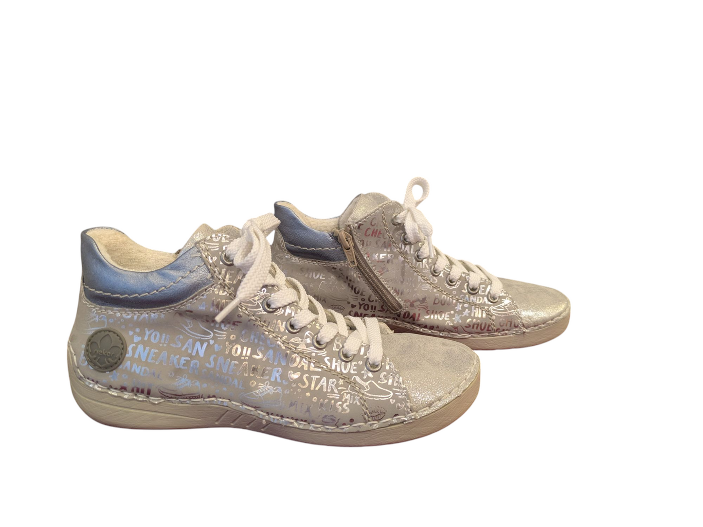 Rieker Damen Sneaker High Top "silver"