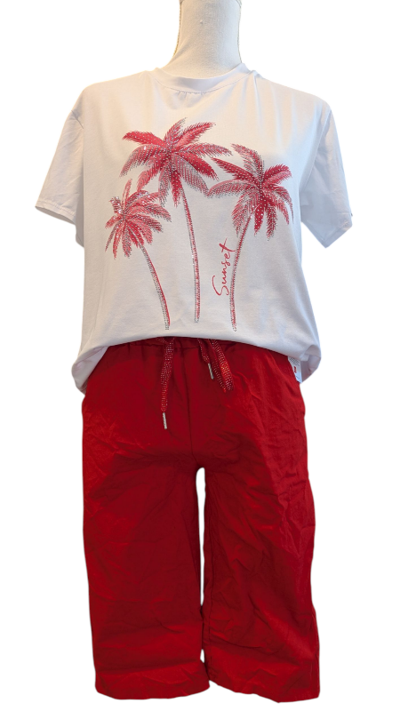 T-Shirt "Sunset" rot