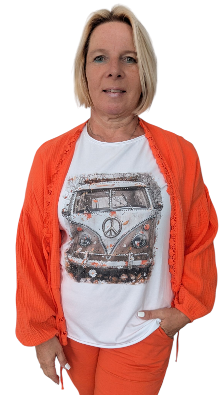 Jacke Musselin "Asley" orange