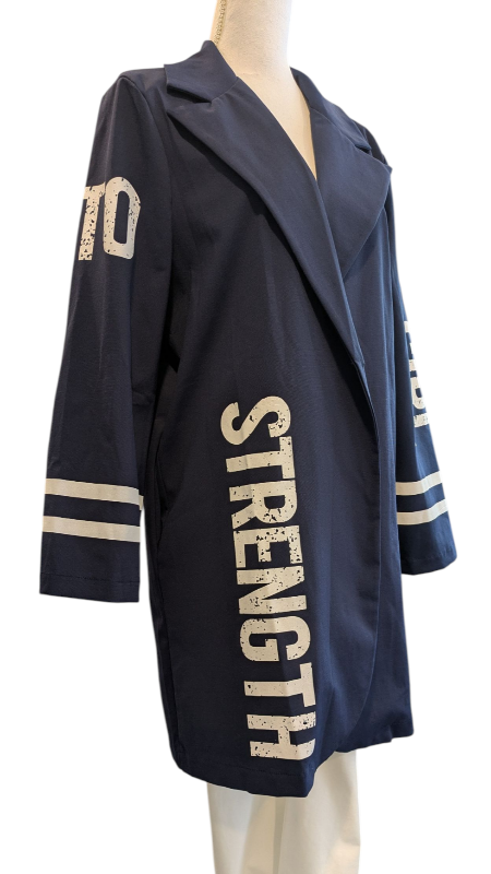 Longblazer "Girl-Power" dunkelblau
