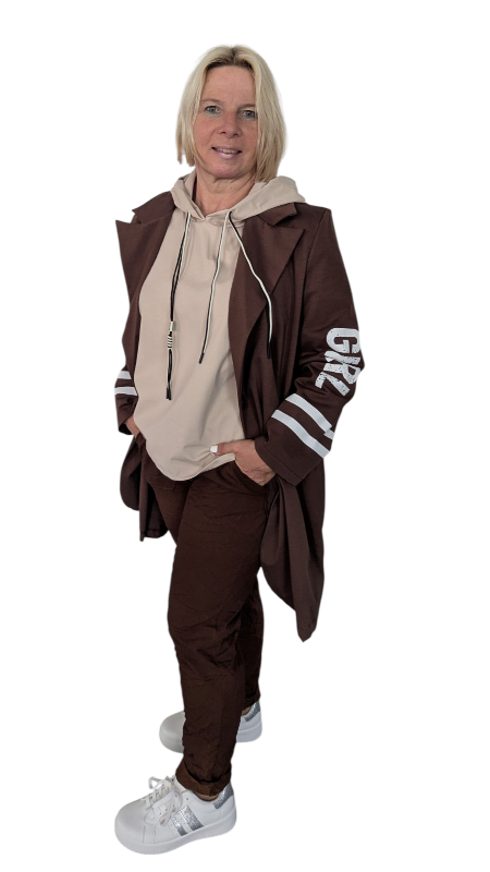 Hoody "Life" beige sand