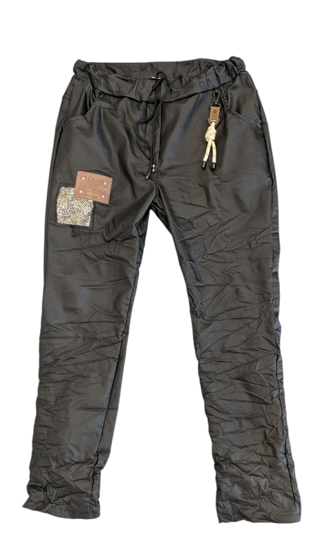 Joggpant Leder Imitat "Francesca" schwarz