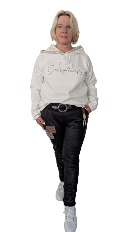 Joggpant Leder Imitat "Francesca" schwarz