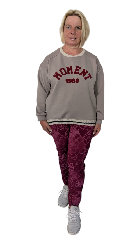 Joggpant "Foglia" weinrot