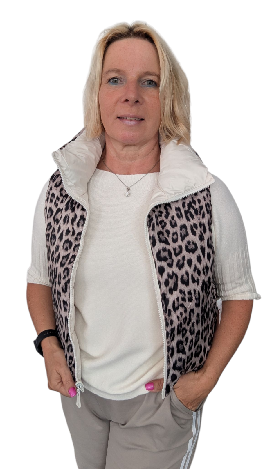 Wendeweste "Leo" creme