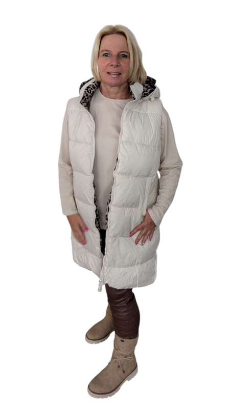 Wendeweste "Leo" lang in creme