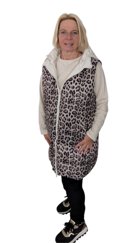 Wendeweste "Leo" lang in creme
