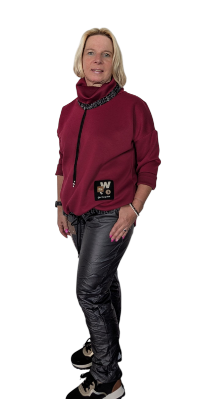 Joggpant Leder Imitat "Francesca" anthrazit