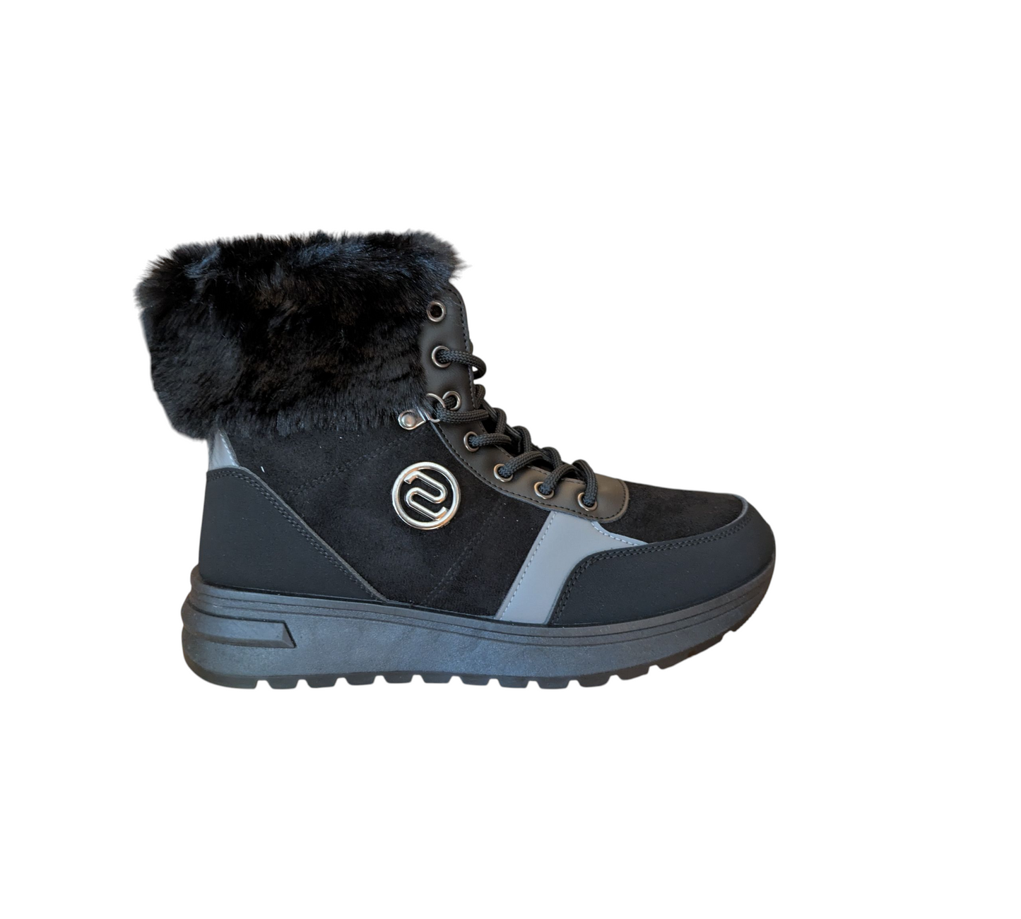 High Top Sneaker mit Fell