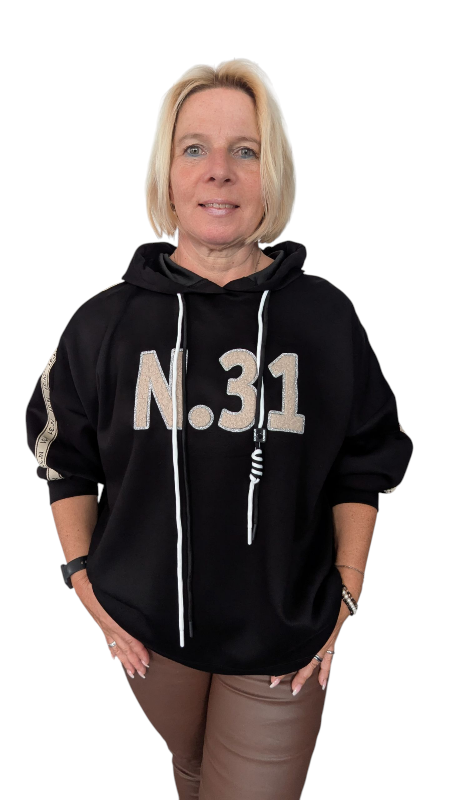 Hoody "No 31" schwarz