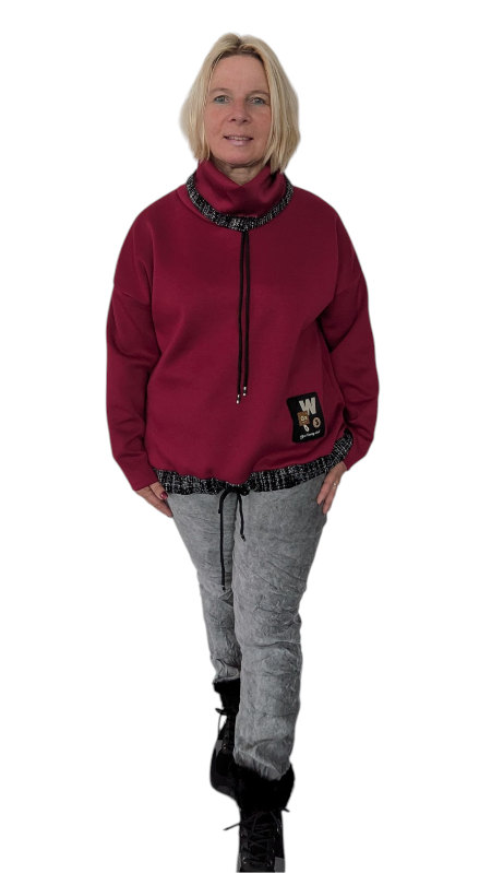 Sweatshirt "Gianna" weinrot