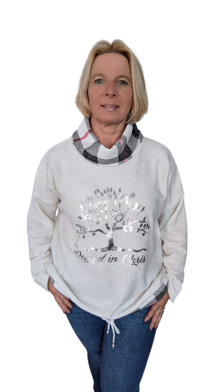 Sweatshirt "Rooted" offwhite