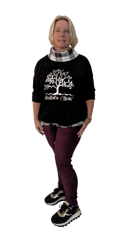 Sweatshirt "Rooted" schwarz