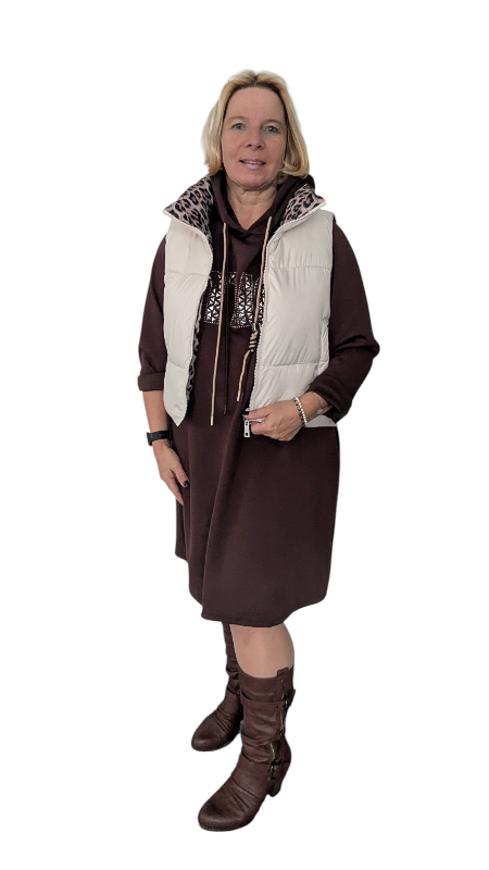 Kapuzenkleid "Mina" braun