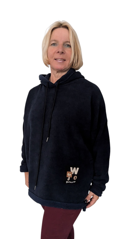 Hoodie "Don't worry" dunkelblau