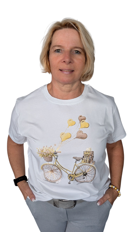 T-Shirt "Bike + Balloon" gelb