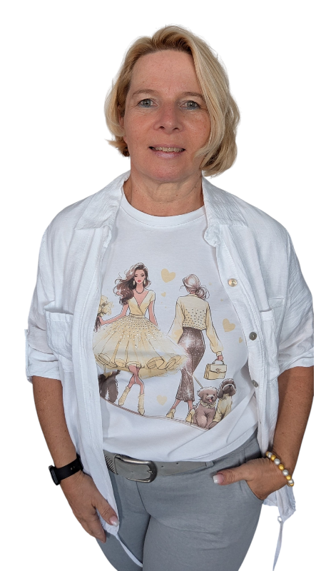 T-Shirt "Petticoat" gelb