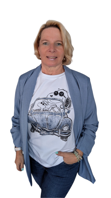 T-Shirt Snoopy VW jeansblau
