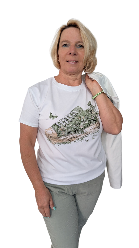 T-Shirt "Turnschuh" khaki