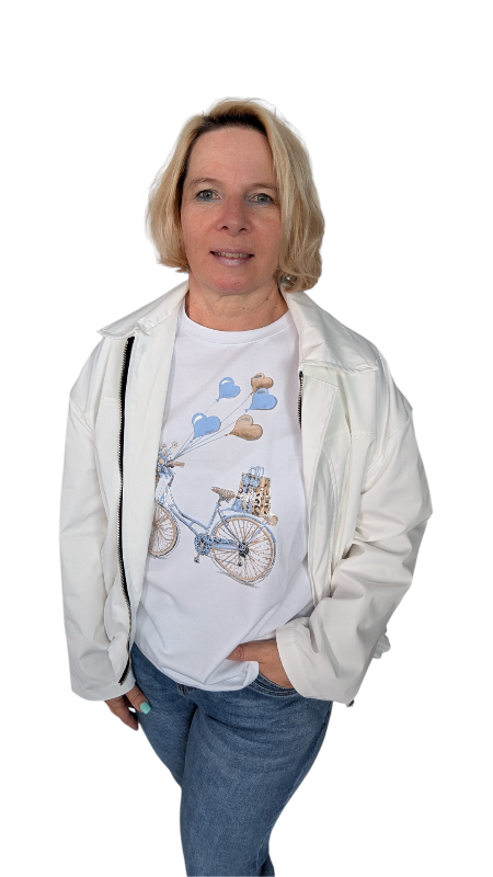 T-Shirt "Bike + Balloon" hellblau