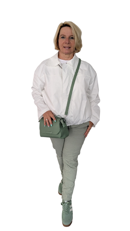Blouson "Cropped" weiß