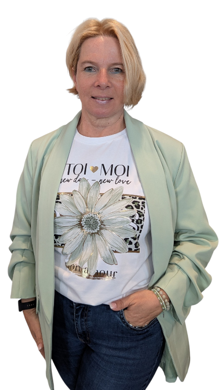 T-Shirt "Toi Moi" lindgrün