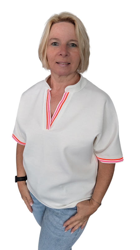 T-Shirt "Indira" creme weiß