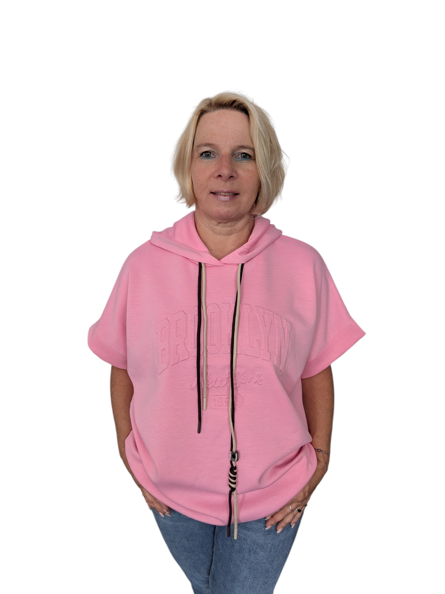 Shirt "Brooklyn" pink mit Kapuze