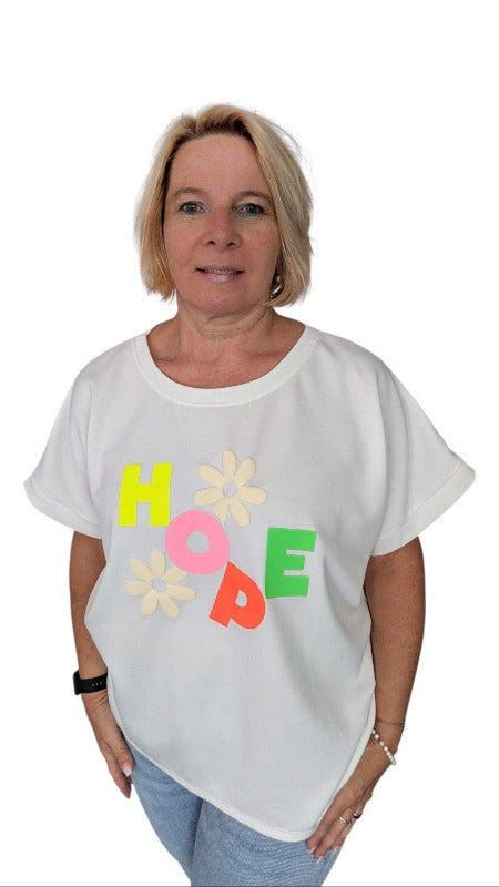 Shirt "Hope" weiß