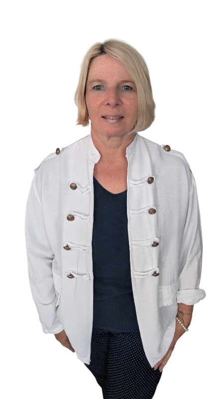 Jacke "Army-Style" weiß