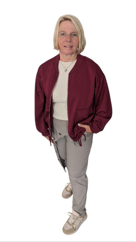 Blouson "Alison" bordeaux