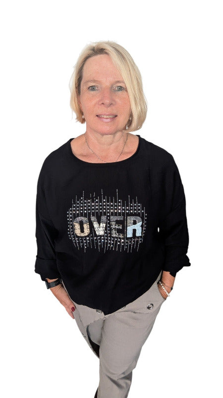 Shirt "Over" schwarz