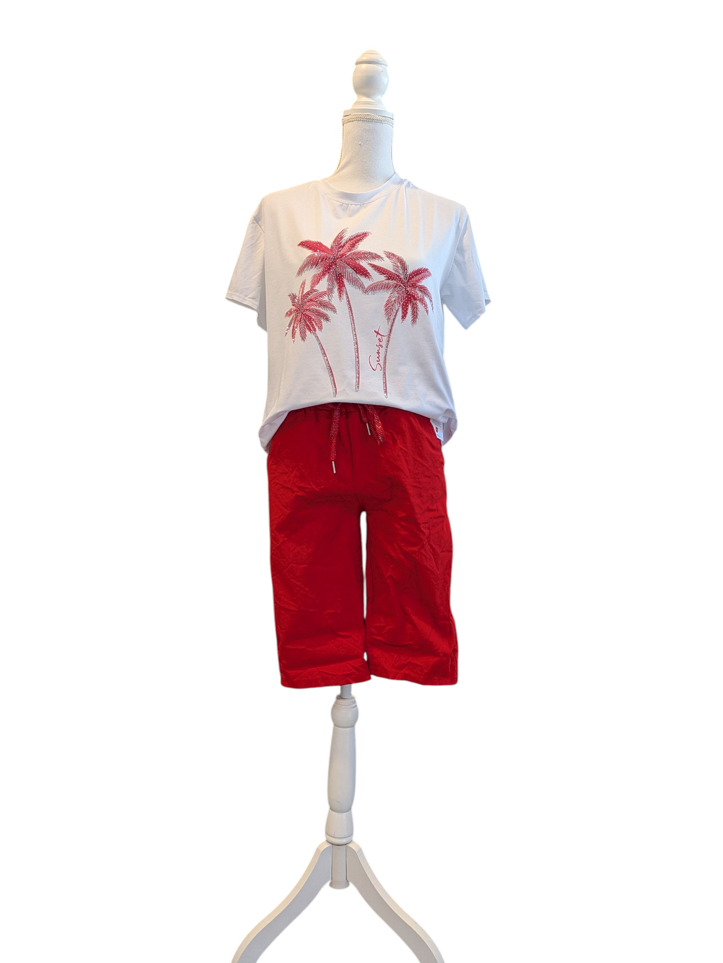 Joggpant "Shorty" rot