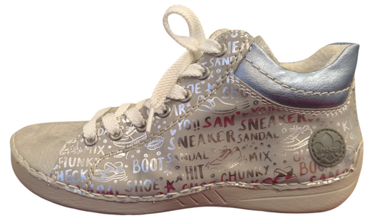 Rieker Damen Sneaker High Top "silver"