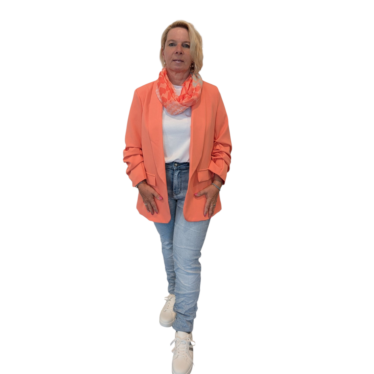 Jeanshose blau "Antonia" von Jewelly mit Herzknopf