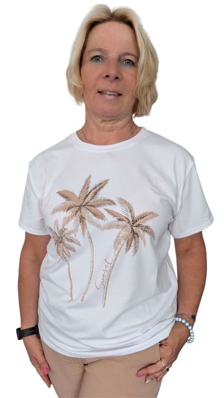 T-Shirt "Sunset" beige