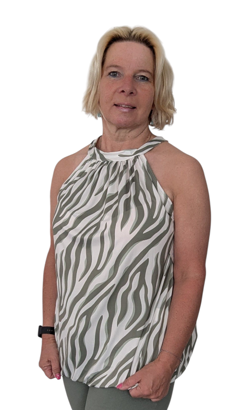 Top "Ella" khaki creme