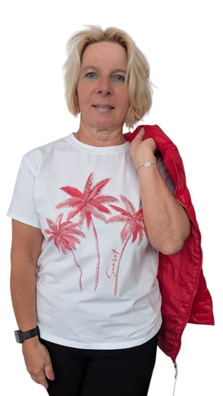 T-Shirt "Sunset" rot