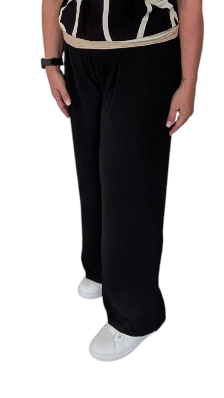 Hose "Palazzo" schwarz