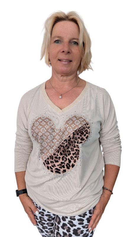 Shirt Langarm "Disney" beige