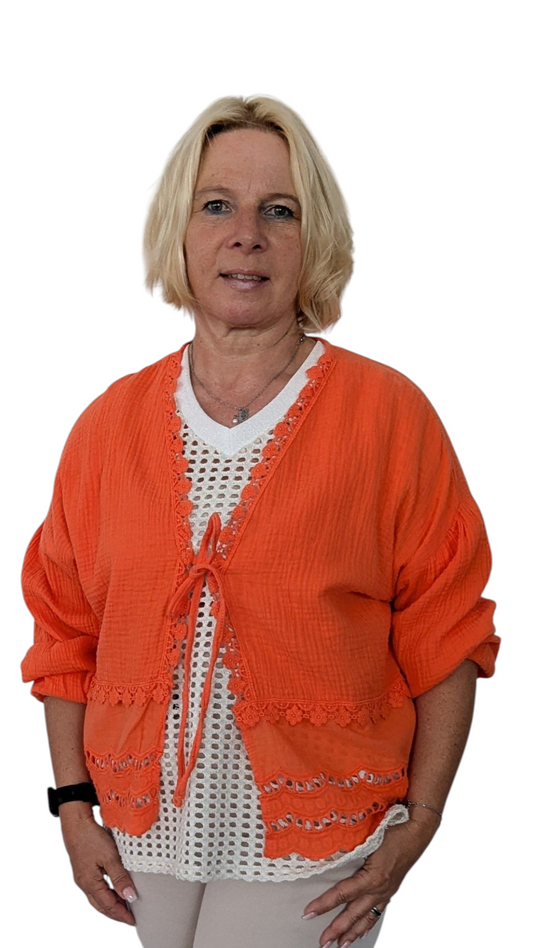 Jacke Musselin "Asley" orange