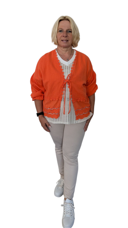 Jacke Musselin "Asley" orange