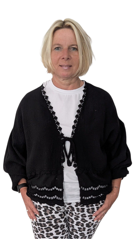 Jacke Musselin "Asley" schwarz