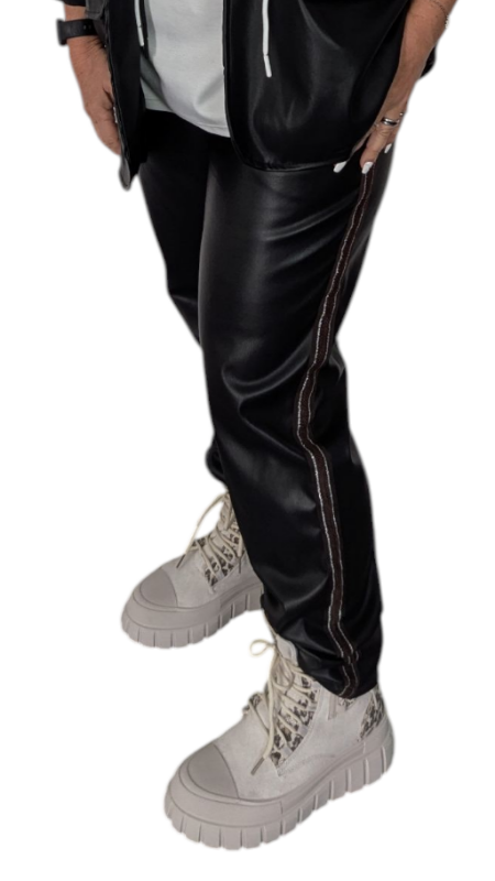 Leder Imitat Joggpant "Chiara"