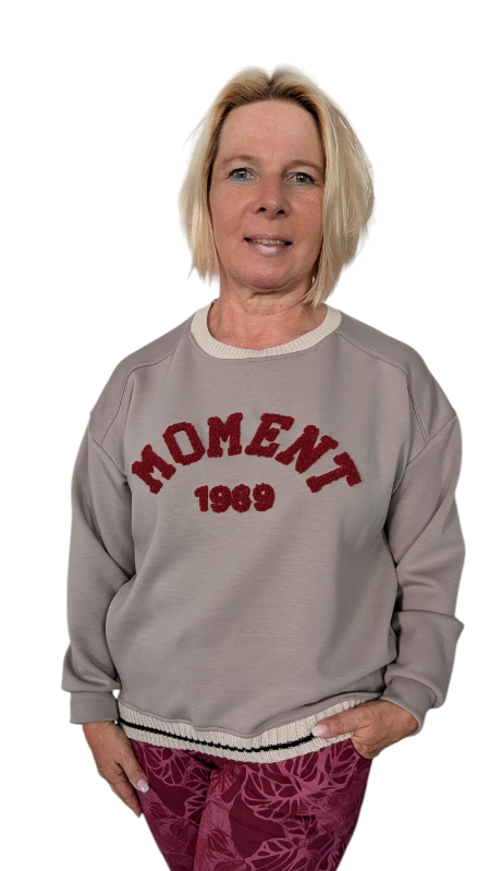 Sweatshirt "Moment" taupe